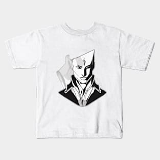 Monochrome Superhero Illustration No. 602 Kids T-Shirt